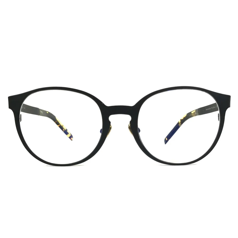 Tom Davies Eyeglasses Frames TD708 Col. 2071 Matte Black Round 50-19-140